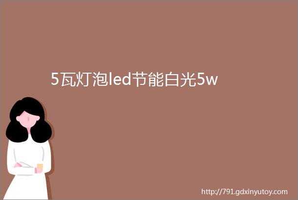 5瓦灯泡led节能白光5w