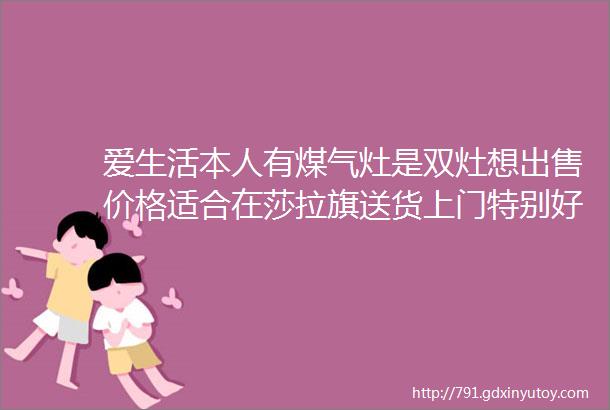 爱生活本人有煤气灶是双灶想出售价格适合在莎拉旗送货上门特别好用有一个就干脆没用