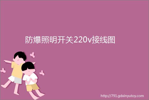 防爆照明开关220v接线图