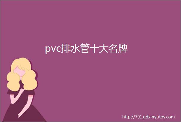 pvc排水管十大名牌