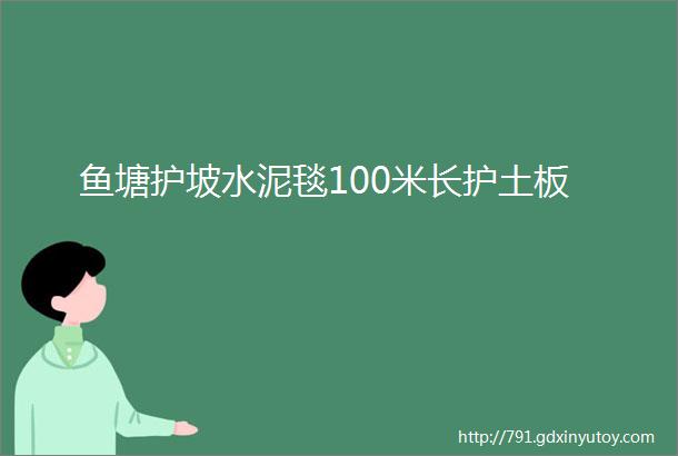 鱼塘护坡水泥毯100米长护土板