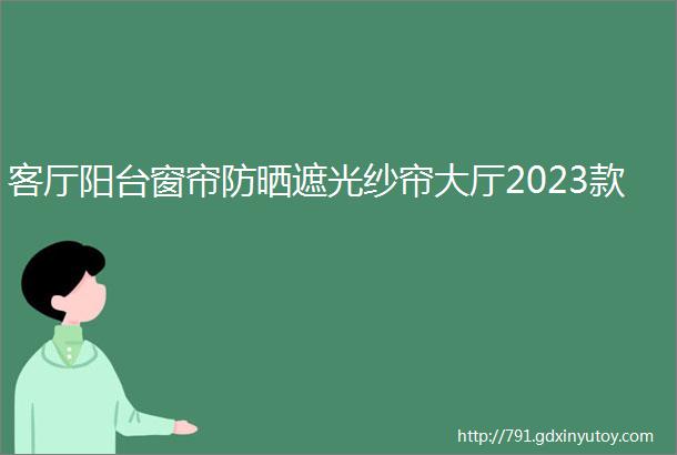 客厅阳台窗帘防晒遮光纱帘大厅2023款