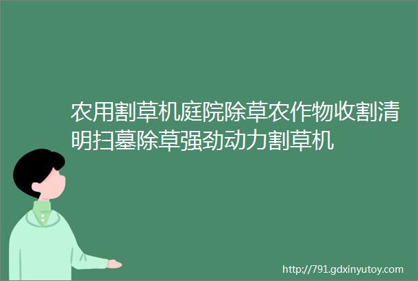 农用割草机庭院除草农作物收割清明扫墓除草强劲动力割草机