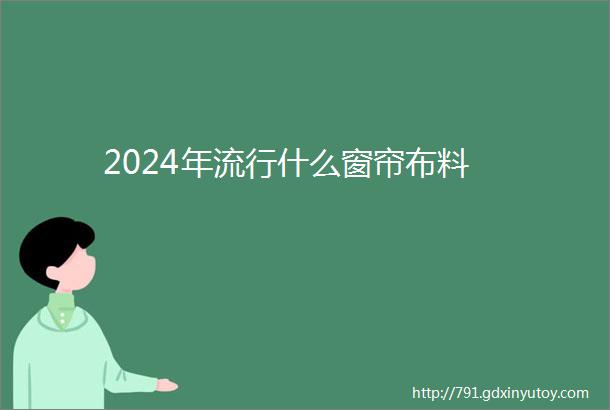 2024年流行什么窗帘布料