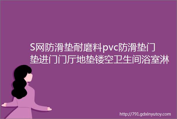 S网防滑垫耐磨料pvc防滑垫门垫进门门厅地垫镂空卫生间浴室淋浴卫浴洗澡塑料脚垫