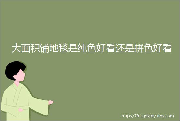 大面积铺地毯是纯色好看还是拼色好看