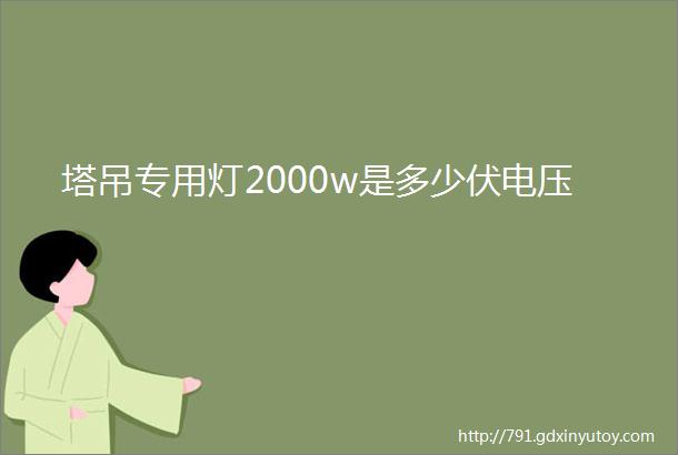 塔吊专用灯2000w是多少伏电压