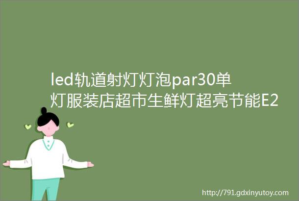 led轨道射灯灯泡par30单灯服装店超市生鲜灯超亮节能E27螺