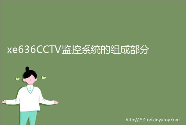 xe636CCTV监控系统的组成部分