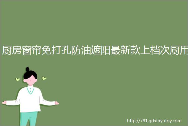 厨房窗帘免打孔防油遮阳最新款上档次厨用