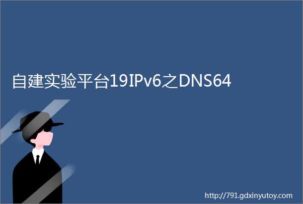 自建实验平台19IPv6之DNS64