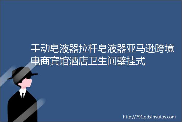 手动皂液器拉杆皂液器亚马逊跨境电商宾馆酒店卫生间壁挂式