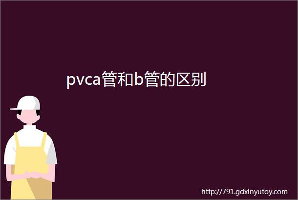 pvca管和b管的区别