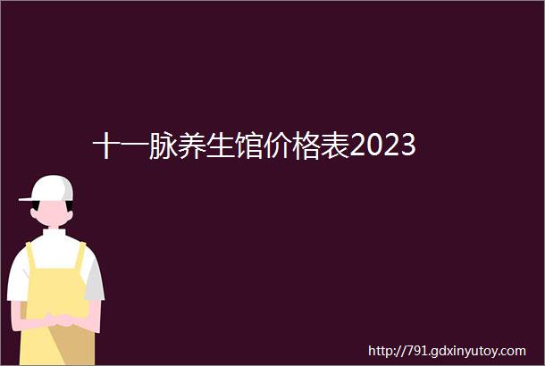 十一脉养生馆价格表2023