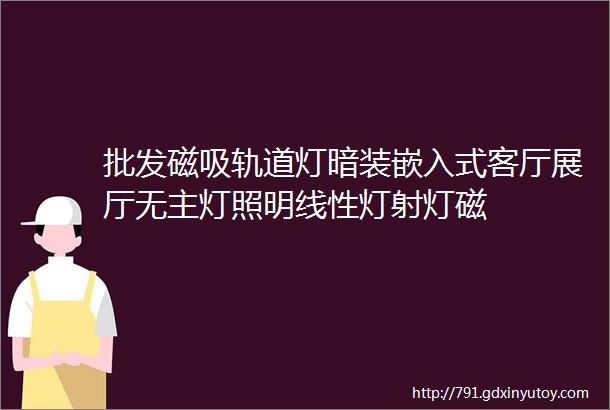 批发磁吸轨道灯暗装嵌入式客厅展厅无主灯照明线性灯射灯磁