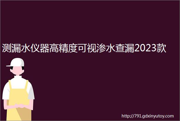 测漏水仪器高精度可视渗水查漏2023款