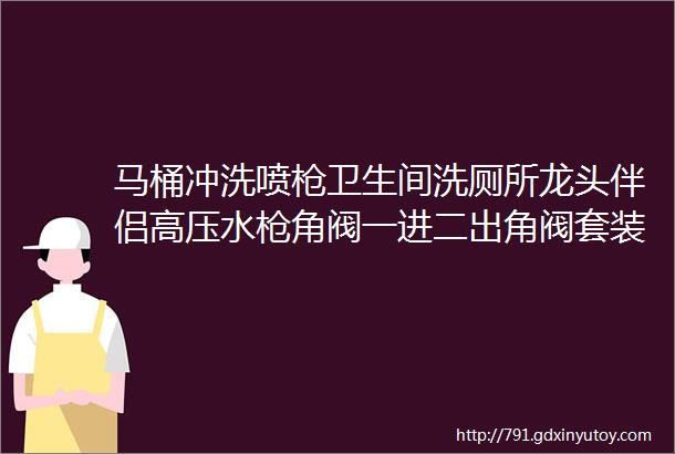 马桶冲洗喷枪卫生间洗厕所龙头伴侣高压水枪角阀一进二出角阀套装双出水三角阀三通双控水阀