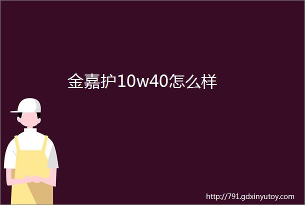 金嘉护10w40怎么样