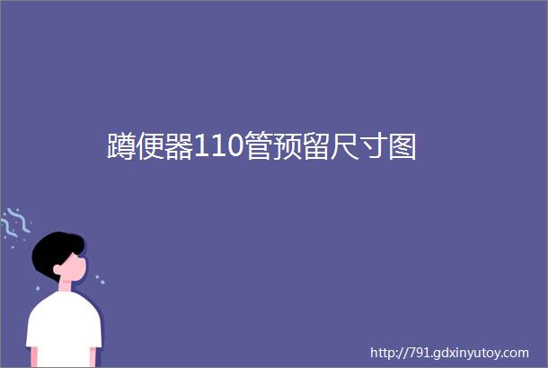 蹲便器110管预留尺寸图