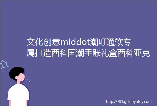 文化创意middot潮叮通软专属打造西科国潮手账礼盒西科亚克力插片