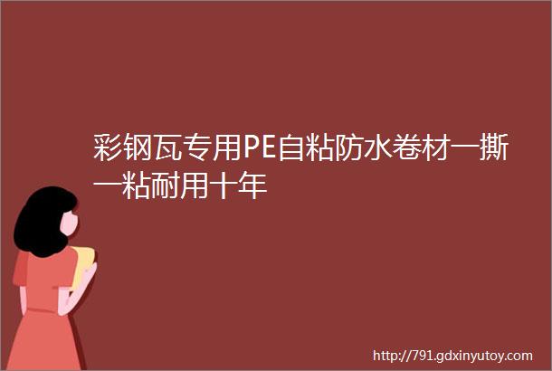 彩钢瓦专用PE自粘防水卷材一撕一粘耐用十年