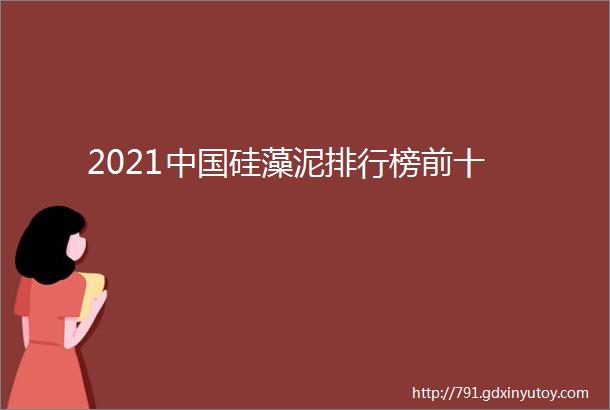 2021中国硅藻泥排行榜前十