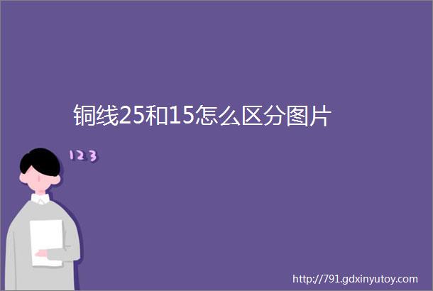 铜线25和15怎么区分图片