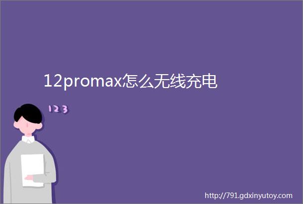 12promax怎么无线充电