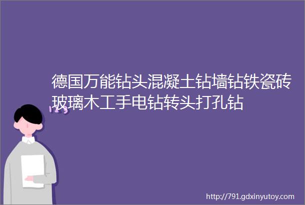 德国万能钻头混凝土钻墙钻铁瓷砖玻璃木工手电钻转头打孔钻