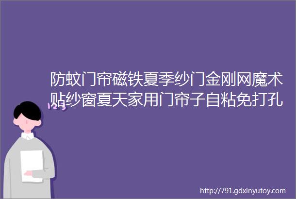 防蚊门帘磁铁夏季纱门金刚网魔术贴纱窗夏天家用门帘子自粘免打孔