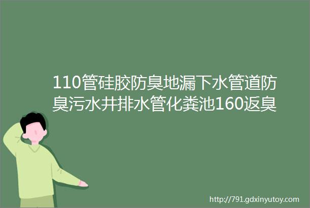 110管硅胶防臭地漏下水管道防臭污水井排水管化粪池160返臭