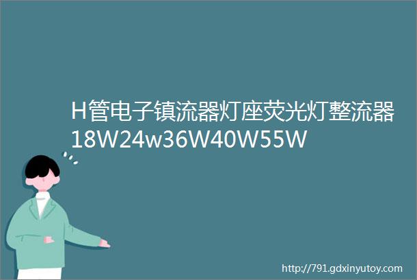 H管电子镇流器灯座荧光灯整流器18W24w36W40W55W一拖一镇