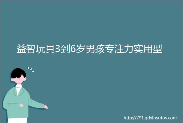 益智玩具3到6岁男孩专注力实用型